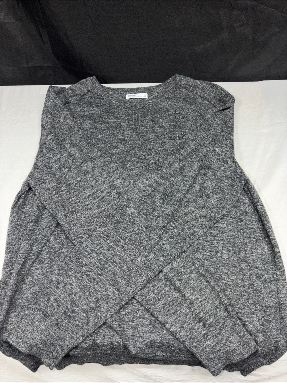 Sonoma Heathered Charcoal Crewneck Sweater